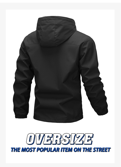 American high street casual versatile sports outdoor single flush waterproof hooded jacket top