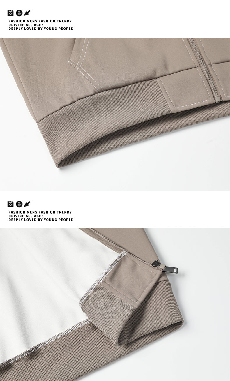 Casual Sporty Versatile Hooded Cardigan Composite Fashion Long Sleeve Sweatshirt Jacket